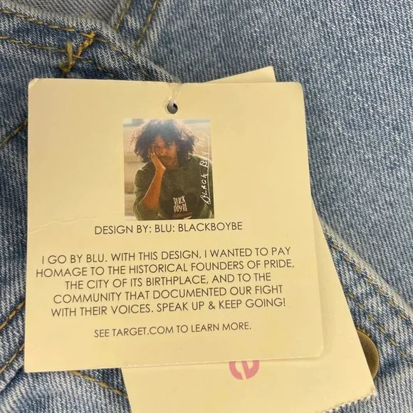 Take Pride Target Embroidered Rainbow Queen Shortalls / Overalls Unisex Sz XXL - Picture 6 of 9